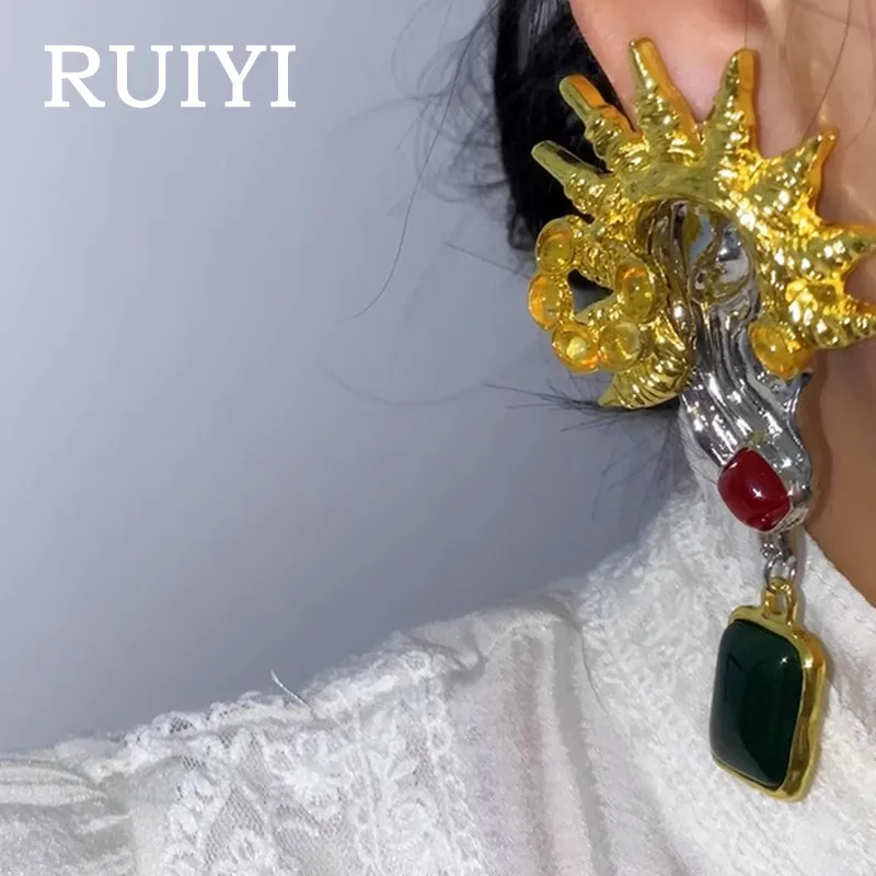 Серьги-гвоздики с ушками