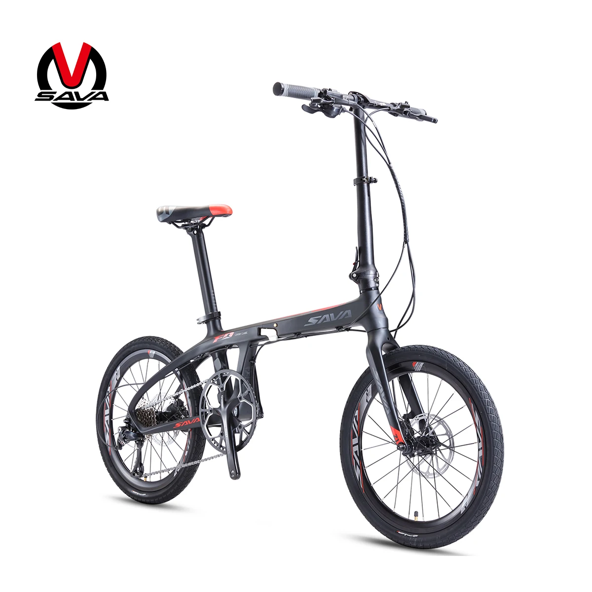 SAVA Z1 Складной велосипед из углеродного волокна 20-дюймовый 9-скоростной складной