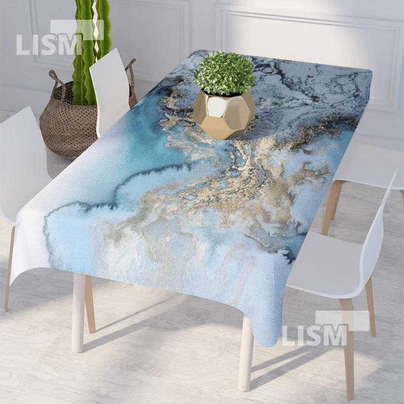 

Color Marble Table Cloth Minimalism Dining Background Accessories Fashion Atmosphere Rectangular Fashion Party Dinner Tablecloth