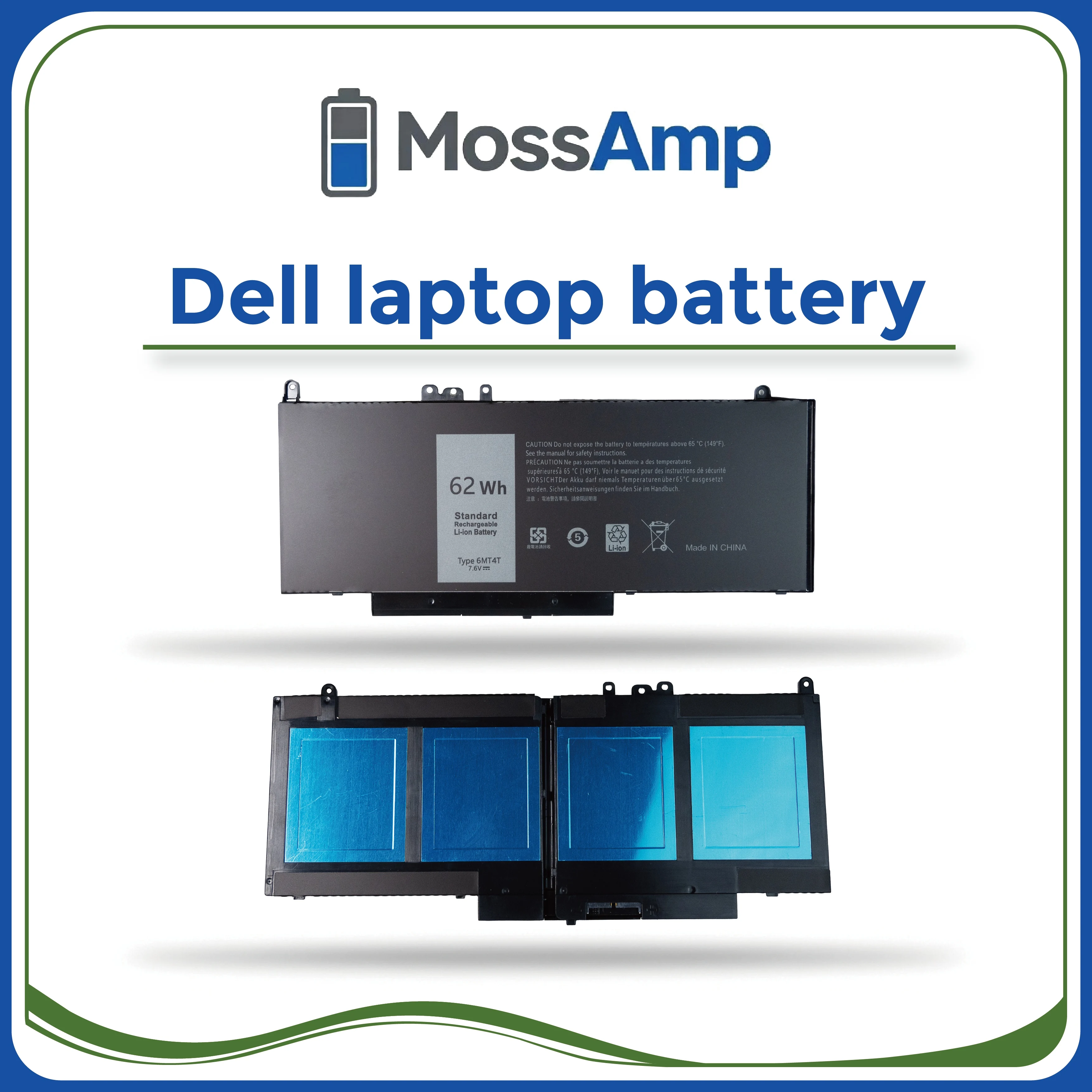 Фото Аккумулятор для ноутбуков MossAmp 7.6V 62WH 6MT4T для Latitude E5470 E5570 E5270, Precision 3510 P62G P48F, 7V69Y TXF9M 79VRK HK6DV 451-BBTX №3