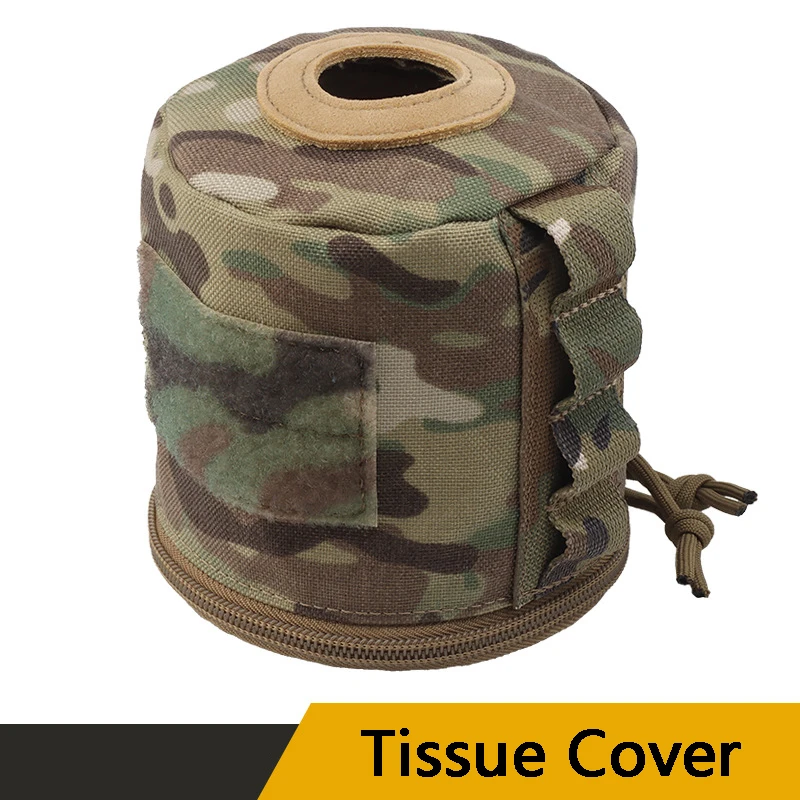 

Outdoor Camping Tactical Portable Magic Sticker MOLLE Webbing Paper Towel Quick-pull Paper Roll Paper Storage Bag