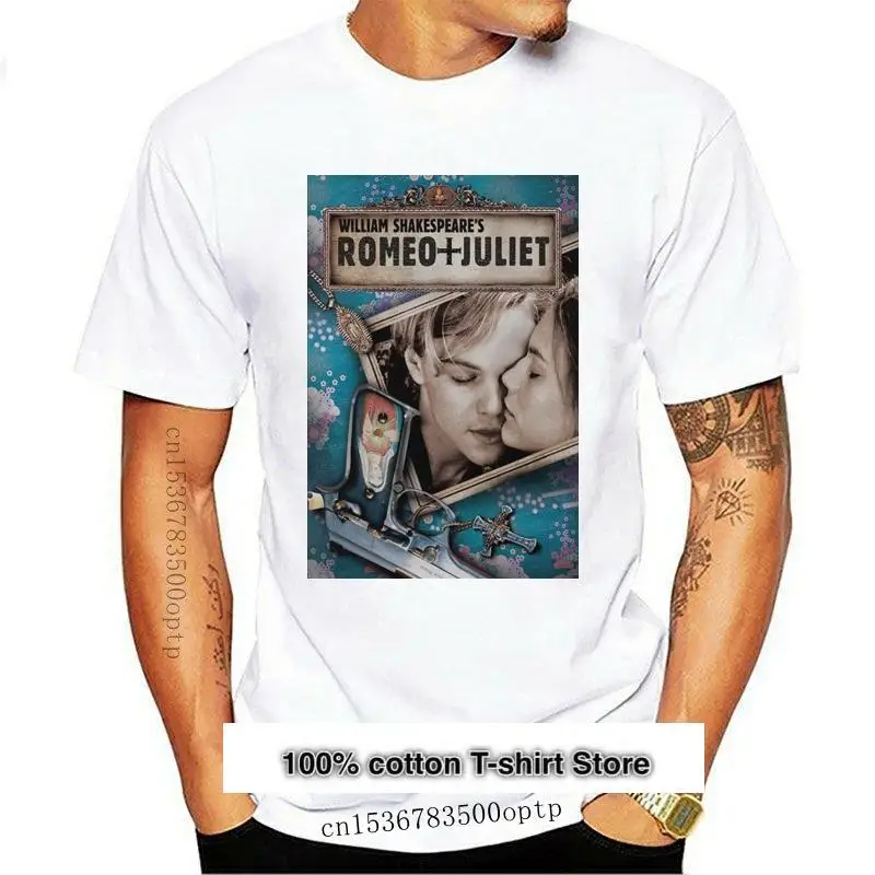 

Camiseta con póster de película de Romeo Julieta Unisex, ropa de calle de moda, negra, nueva