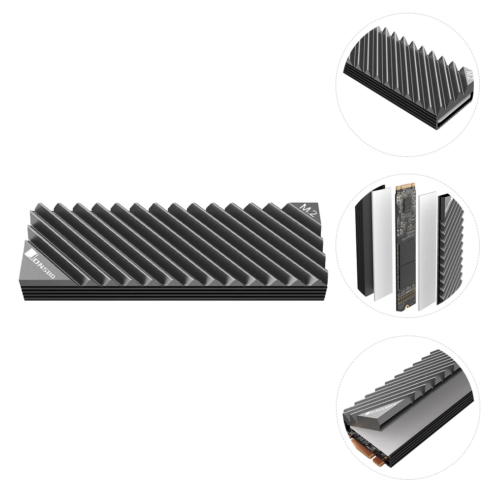 

Aluminum Heating Sink Slope Texture Cooler for M2 2280 Solid State Drive