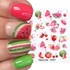 Летние Водные Переводные картинки Harunouta с фруктами авокадо, арбуз клубничный 3D наклейка для ногтей слайдер для маникюра своими руками украшение для ногтевого дизайна