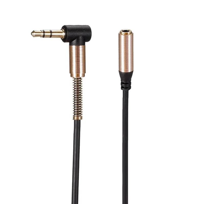 

Jack 3.5 Male To Female Right Angle 3.5mm Audio Extension Cable Earphone Extender Cable Car Aux for Headphone Louder