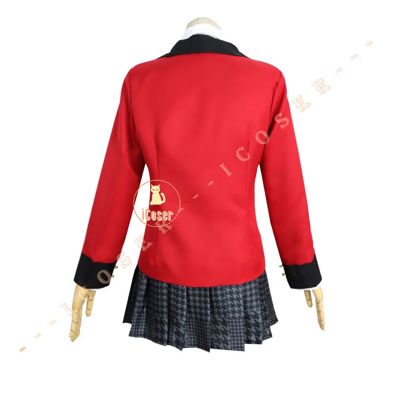 Костюм для косплея аниме Kakegurui Twin Juraku Sachiko школьная форма с париком и красной