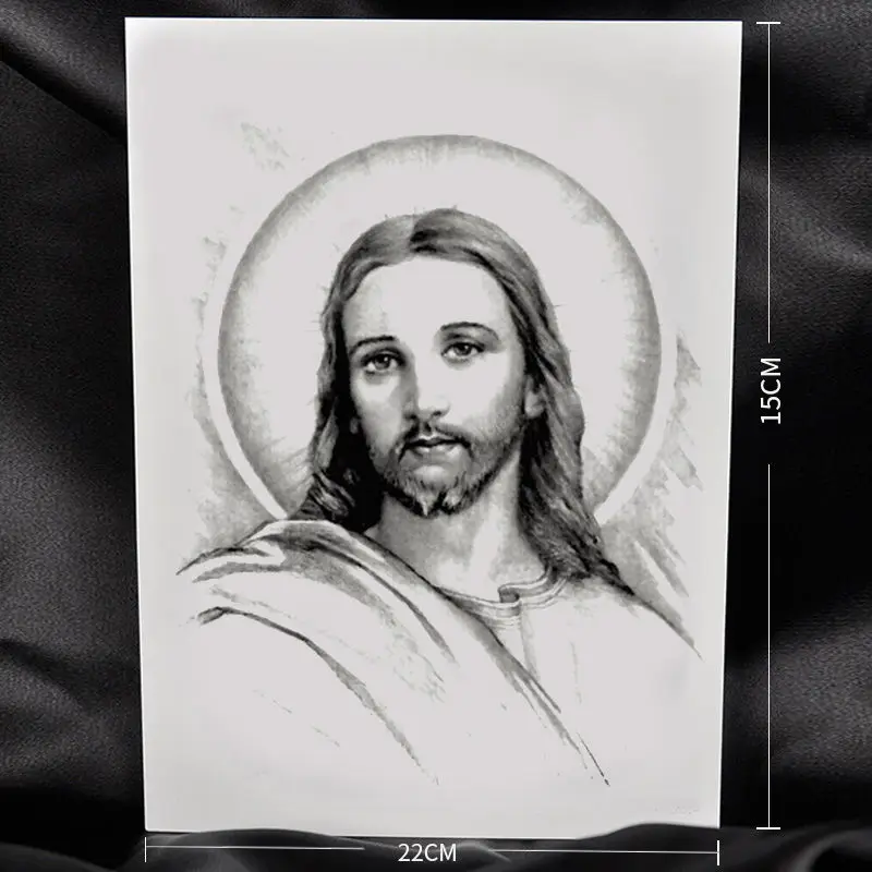Новинка 2022 художественные портреты с Иисусом водостойкая тату-наклейка для