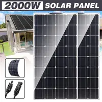 2000W PET Flexible Solar Panel Kit Complete Power Bank Panel Solar Power Generator System Charger for Smartphone Camping Car
