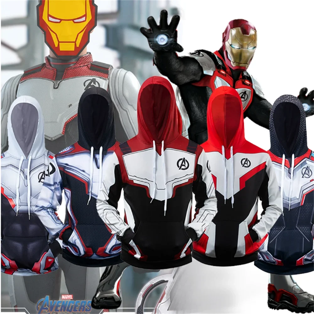 

Hot toys Avengers 4: Quantum Endgame Superhero Men’s Cosplay Hoodies 3D Printed Sweatshirt for parent-child clothing pullove