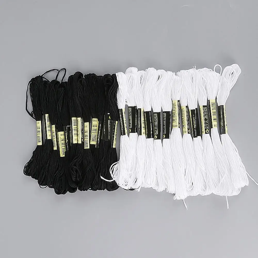 12 White+12 Black DMC embroidery floss Cross Stitch Cotton E