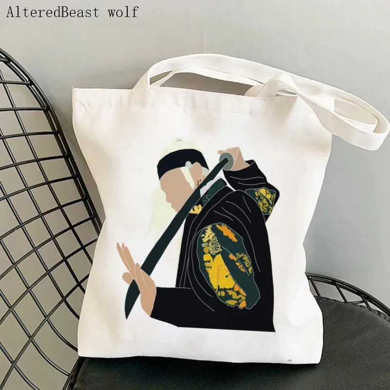 

Women Shoulder bag Agust Daechwita Suga Min Yoongi Harajuku Shopping Canvas Shopper Bag girl handbag Tote Shopper Lady Bag