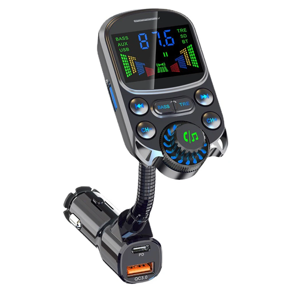 

Accessories FM Transmitter Universal 1Pcs Bluetooth Compatible Wireless Car Adapter 5.3 With Color FM Transmitter