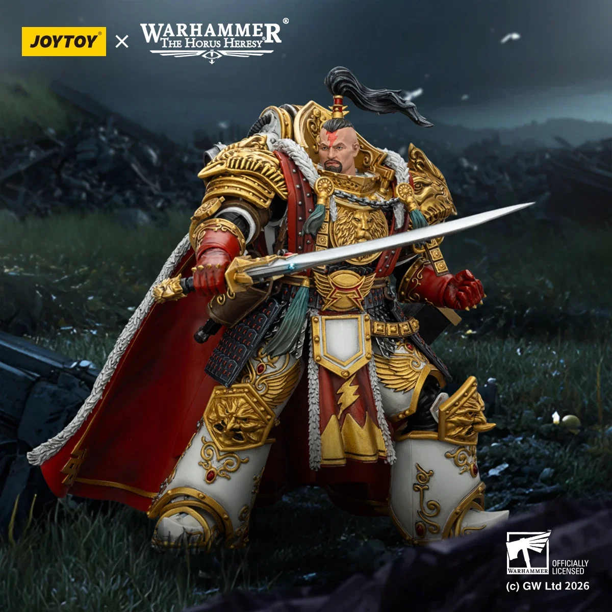 Фото 【JOYTOY】40K The Horus Heresy White Scars Ягатай Хан, первоначальник V-го легиона, фигурка 1/18 №5