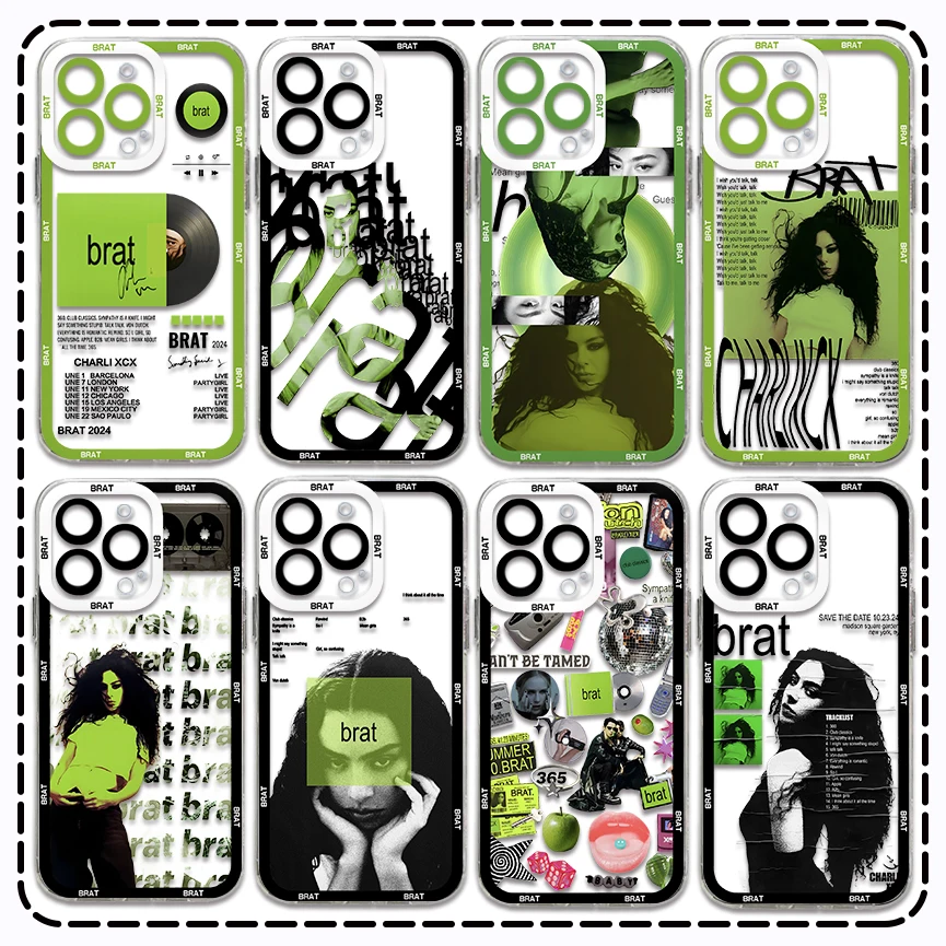 C-Charlis XCX B-BRAT Brat 360 365 чехол для телефона Xiaomi Redmi Note 13 12 12C 11 10 10C 13C 10s 9 9s 9A 9T 9C 8 7 Pro Max 4G 5G