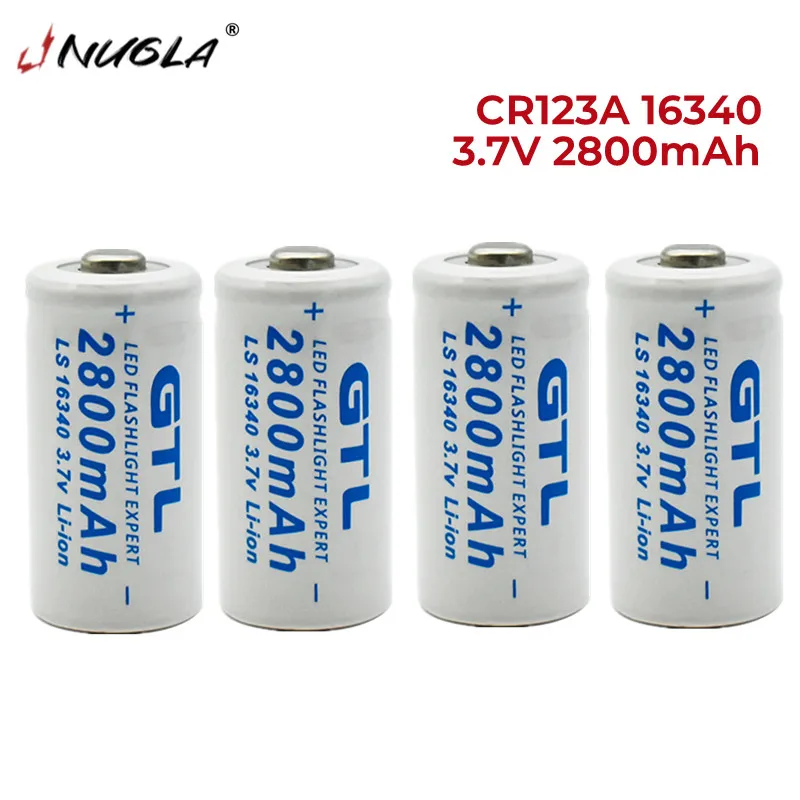 

20PCS Original CR123A 3.7V 2800mAh Lithium Battery CR123 A CR17345 16340 Button Cell For Dry Primary Battery Camera Flashlight