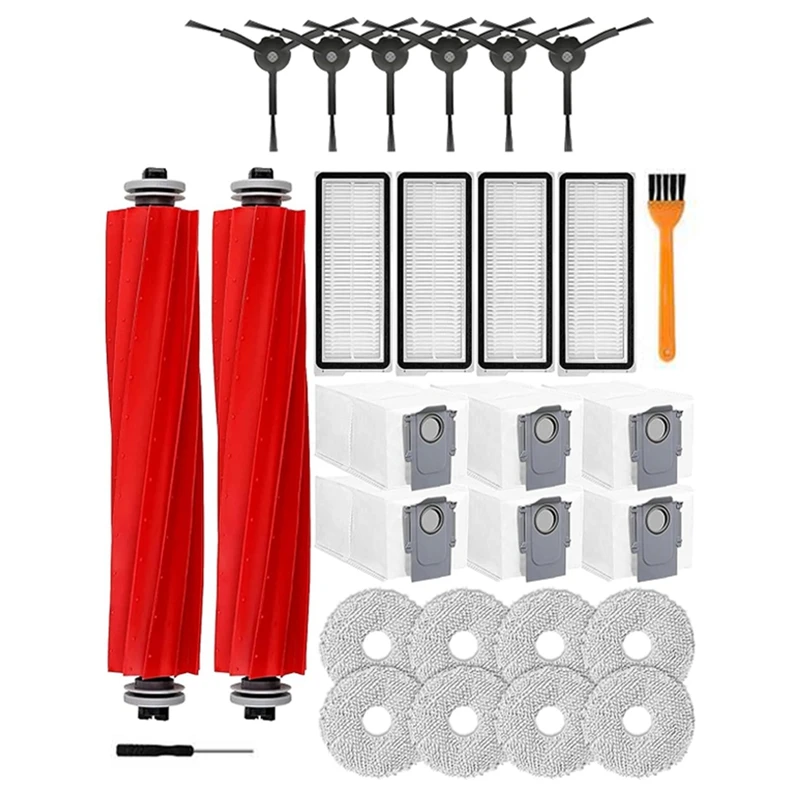 For Roborock Qrevo Pro/Qrevo Maxv/Qrevo S/Qrevo Plus Robtic Vacuum Cleaner Parts Main Side Brush Filters Mop Dust Bags