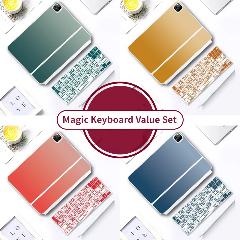 Magic keyboard skin for 2022 ipad pro 12.9 11inch protection Cover sticker film for ipad Air 4 5th 2020 2021 Gradient full set