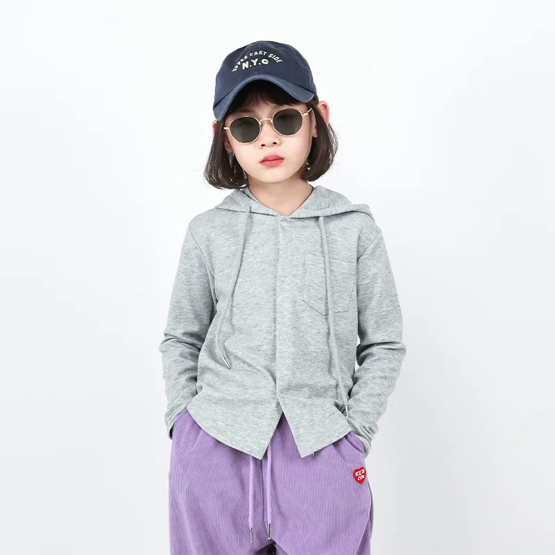 

Girls Coat Spring and Autumn Long Sleeve Sweater Autumn Korean Children Wear Hooded Short Jacket Spring Autumn Girls Coats