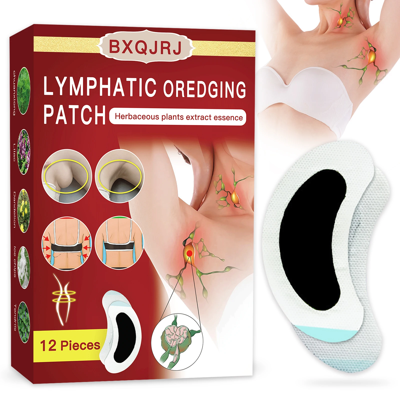 

12/24 шт., пластыри для лимфатической детоксикации