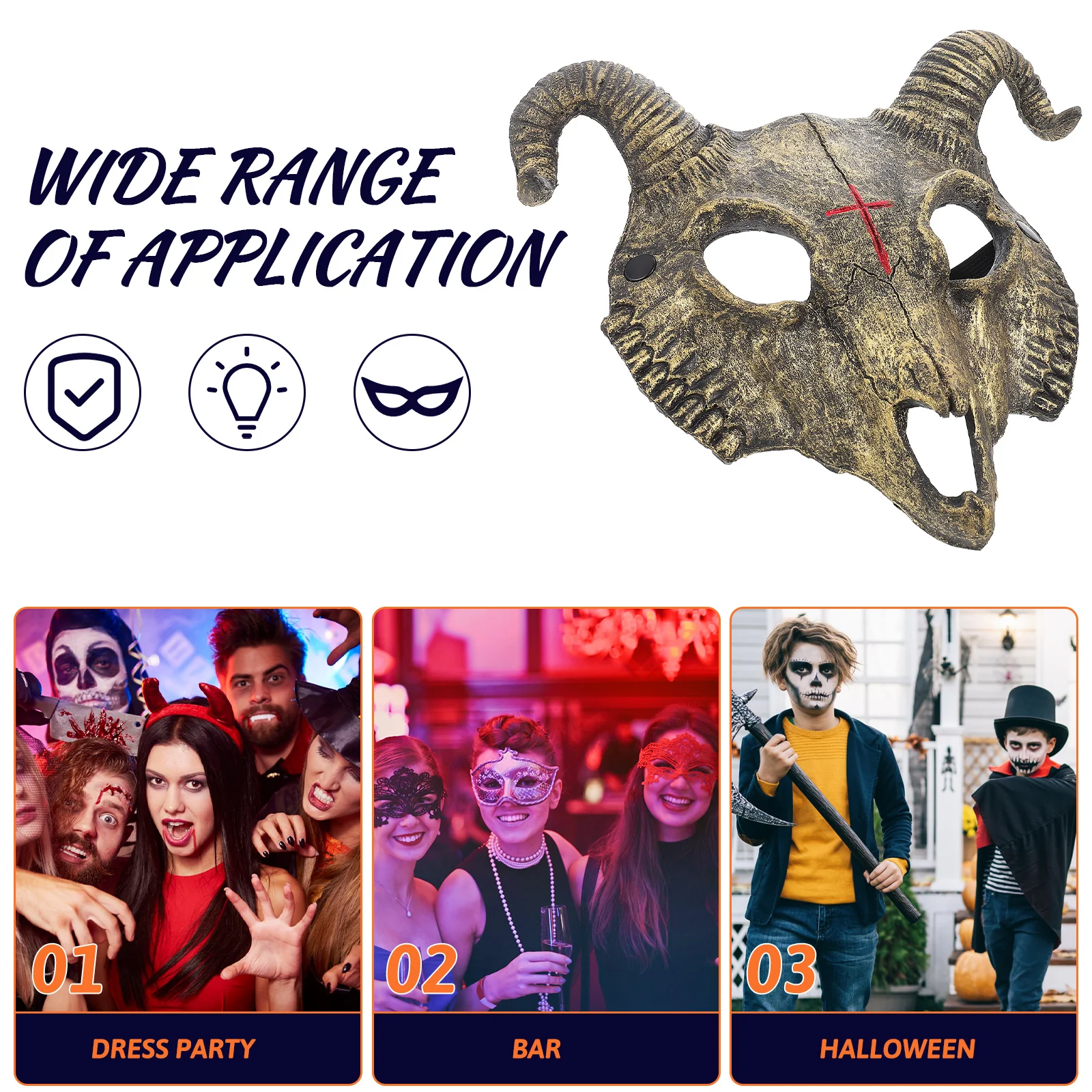 Маска Коза карнавал технические принадлежности для улицы ужас стиль выступление