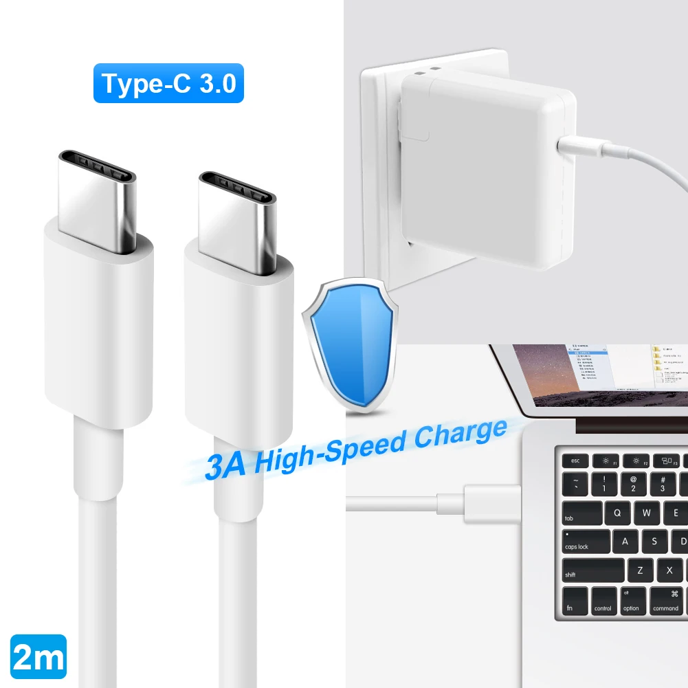 Зарядное устройство USB Type-C 61 Вт, 87 Вт для устройств Mac 13, 15 дюймов, A1706, A1707, A1708, A1534, A1719 для iPad Pro