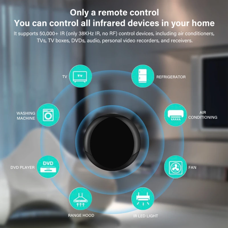 Aubess Tuya WiFi IR Remote Control For Air Conditioner TV Smart Home Infrared Universal Controller Via Alexa Google | Обустройство
