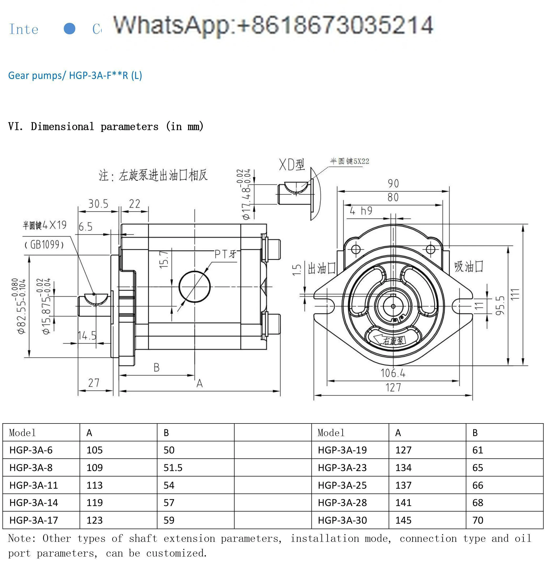 HGP Реверсивный гидравлический редукторный масляный насос высокого давления