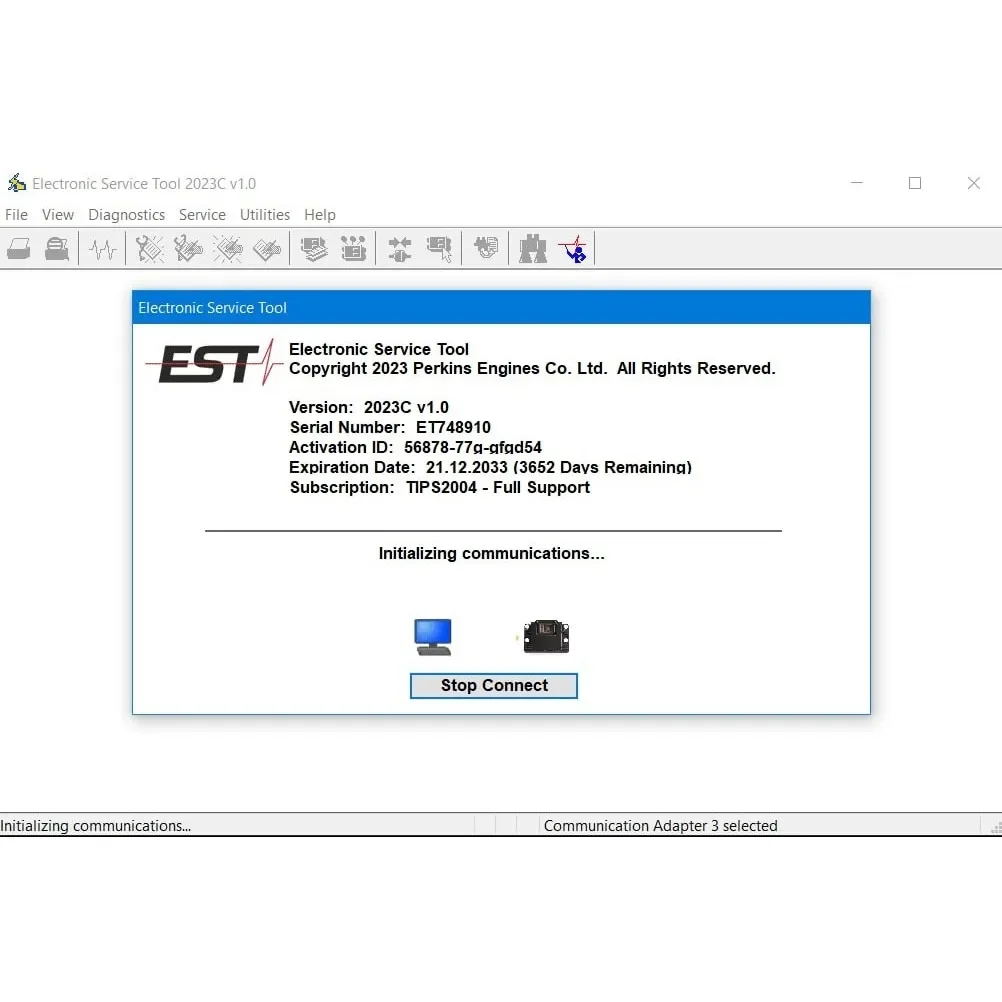 EST 2024A для Perkins+keygen