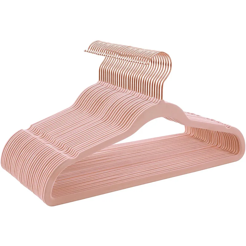 

10Pcs 45CM Non-Slip Velvet Hangers Space Saving 360 Degree Swivel Hook Flocked Felt Store Coat Clothes Drying Rack Organizer