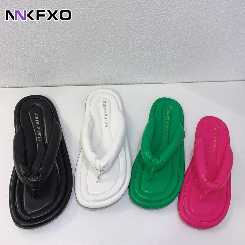 

Soft Leather Flip Flops Slipers Flat Slides Female Shoes Outdoor Beach Shoes Slippers For Women Hawaiian Sandals For Women 2022