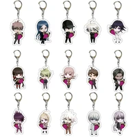 danganronpa double sided acrylic keychain fans collection anime game figures nanami chiaki nagito komaeda key chain cute trinket