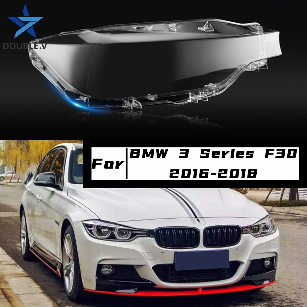 

Left Right Pair Car Headlight Lens Covers Headlamp mask refit for BMW F30 F31 3 Series 2016 2017 2018 Headlight shell lampshade