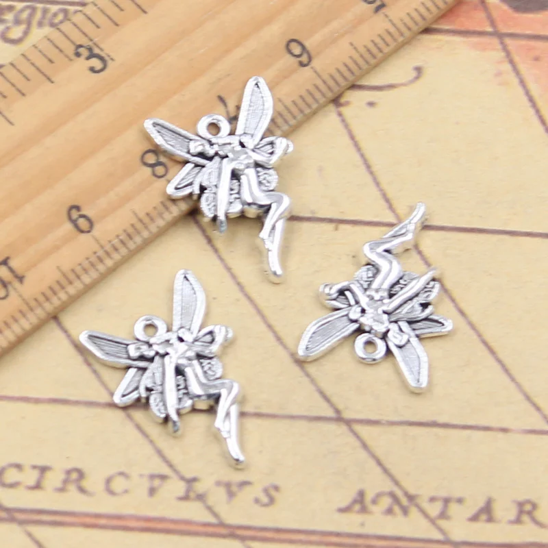 

30pcs Charms Butterfly Fairy Angel 21x15mm Tibetan Pendants Crafts Making Findings Handmade Antique DIY Jewelry