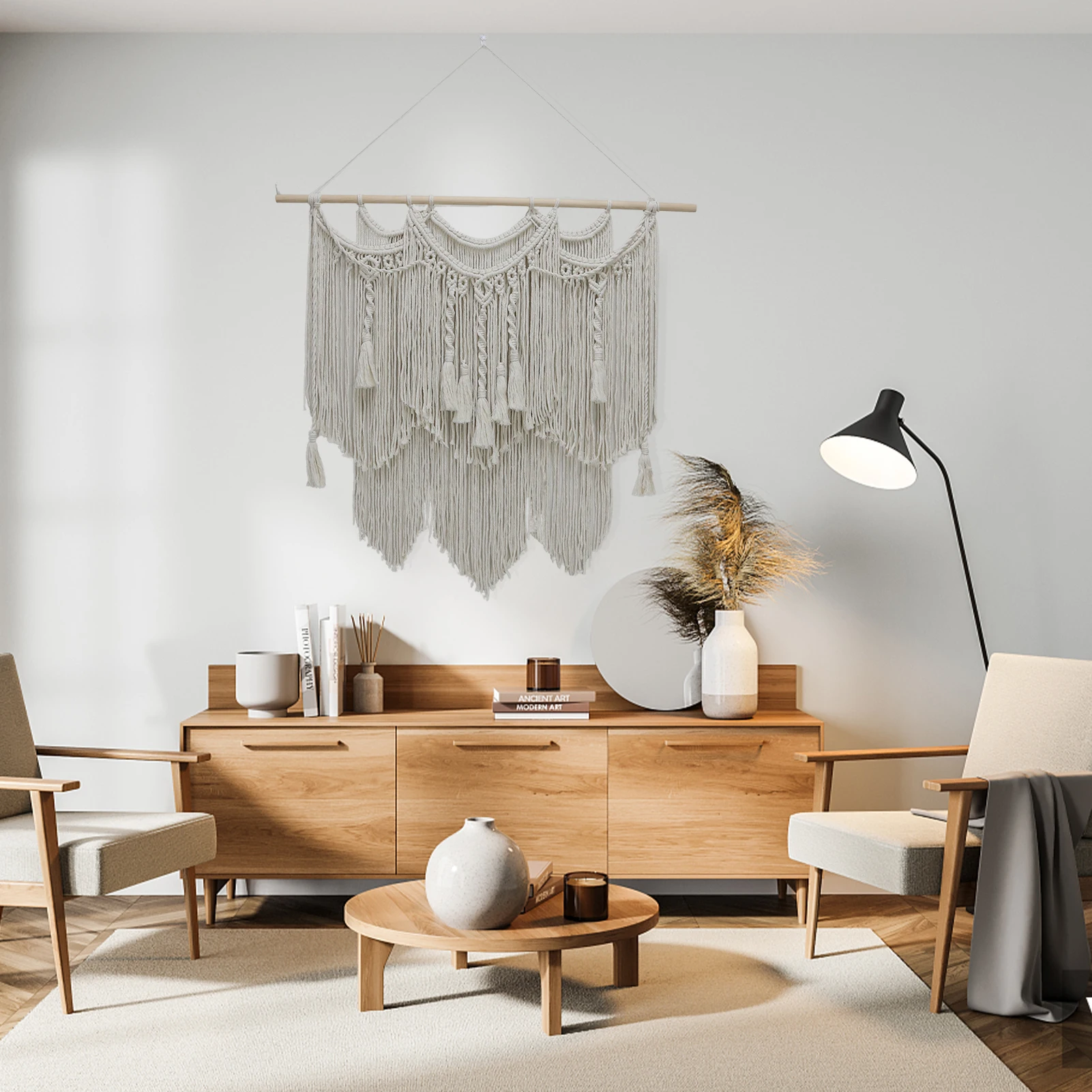 

Wall Decor Hanging Tapestry Boho Macrame Macrame Backdrop Wedding Woven Curtain Handmade Wide Art Banner For Backdrop Decor