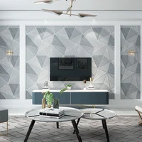 3 d gray geometric wallpaper bedroom living room wall paper stripes triangle modern non self adhesive wallpaper 10m roll