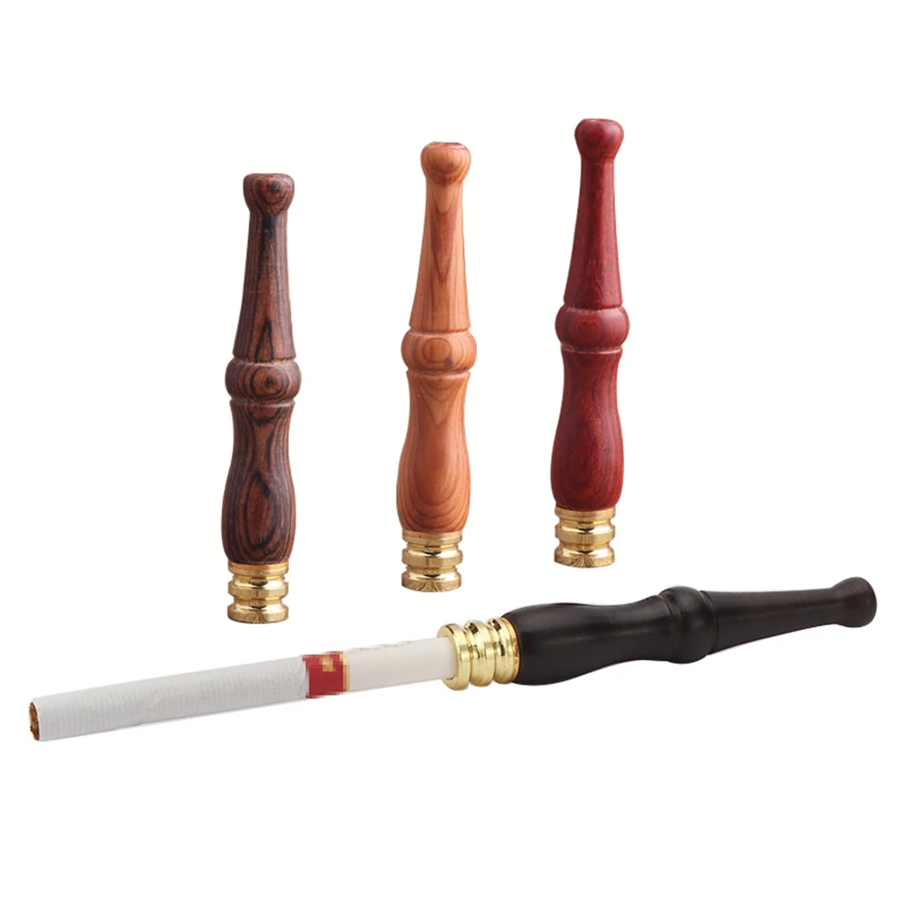 

Dual Purpose Wooden Cigarette Holder Removable Circulation Cigarette Filter Reduce Tar Mouthpiece Solid Wood Cigarette Holder