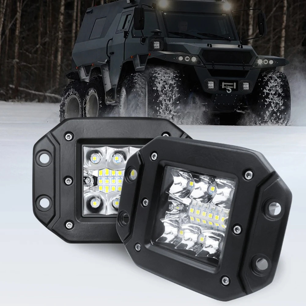 

5Inch Spotlight Flush Mount LED Work Light Bar Hi/low Beam Off Road 4X4 Atv Niva Lada Car 12V 24V LED Pods Driving Fog Lights