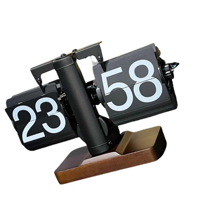 Элегантные настольные цифровые часы с поворотной страницей винтажные стили