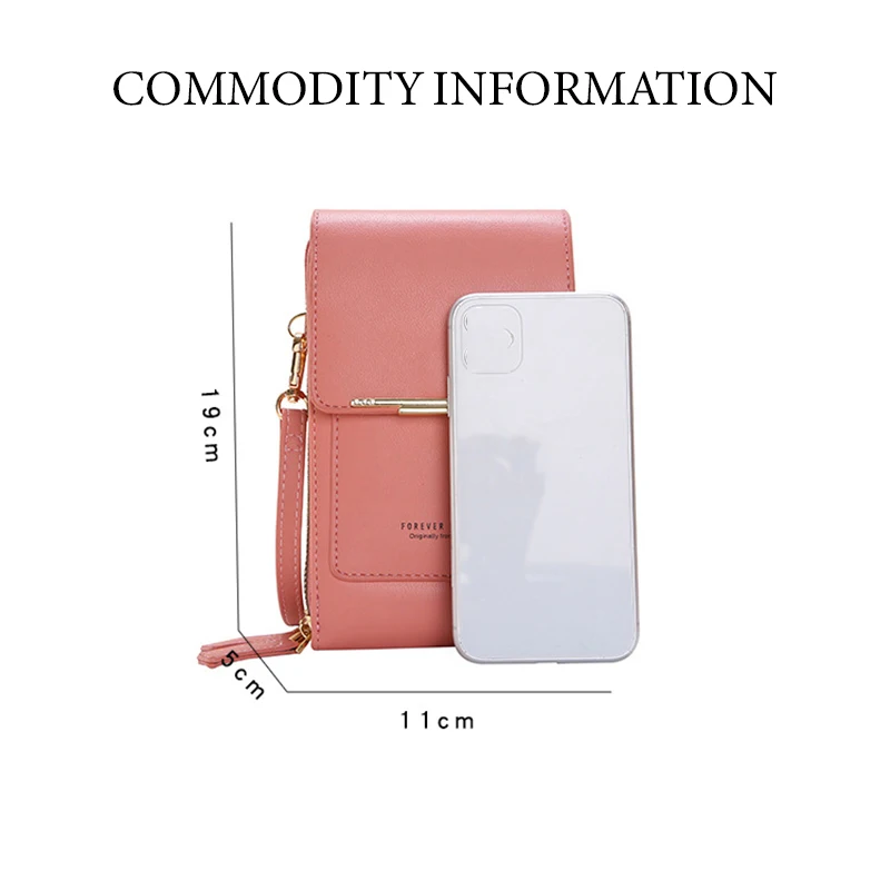 Женские сумки кошельки из мягкой кожи кошелек для сотового телефона с сенсорным