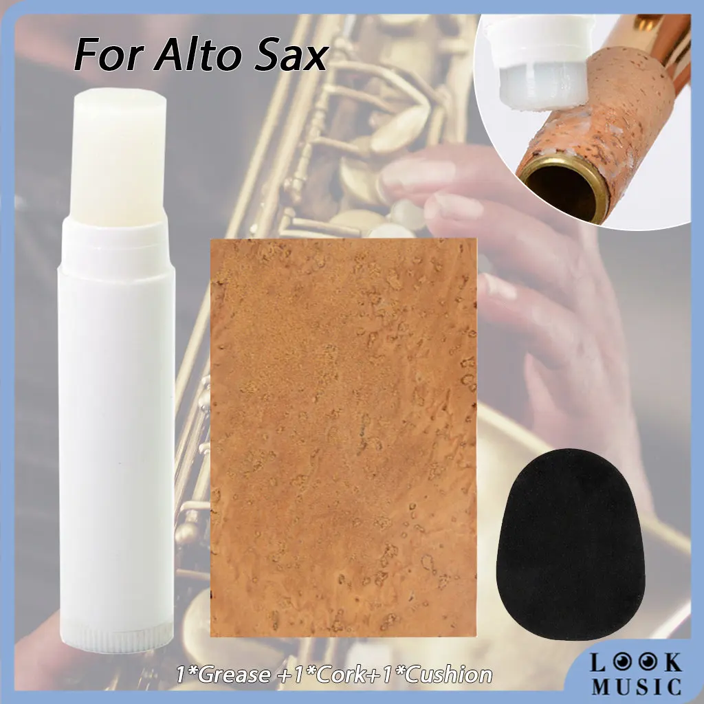

LOOK Cork Grease Sax Corks Mouthpiece 0.8mm Pads Cushions For Alto Saxophone Woodwind Repair Tools Saxophone Mouthpiece SAX Set