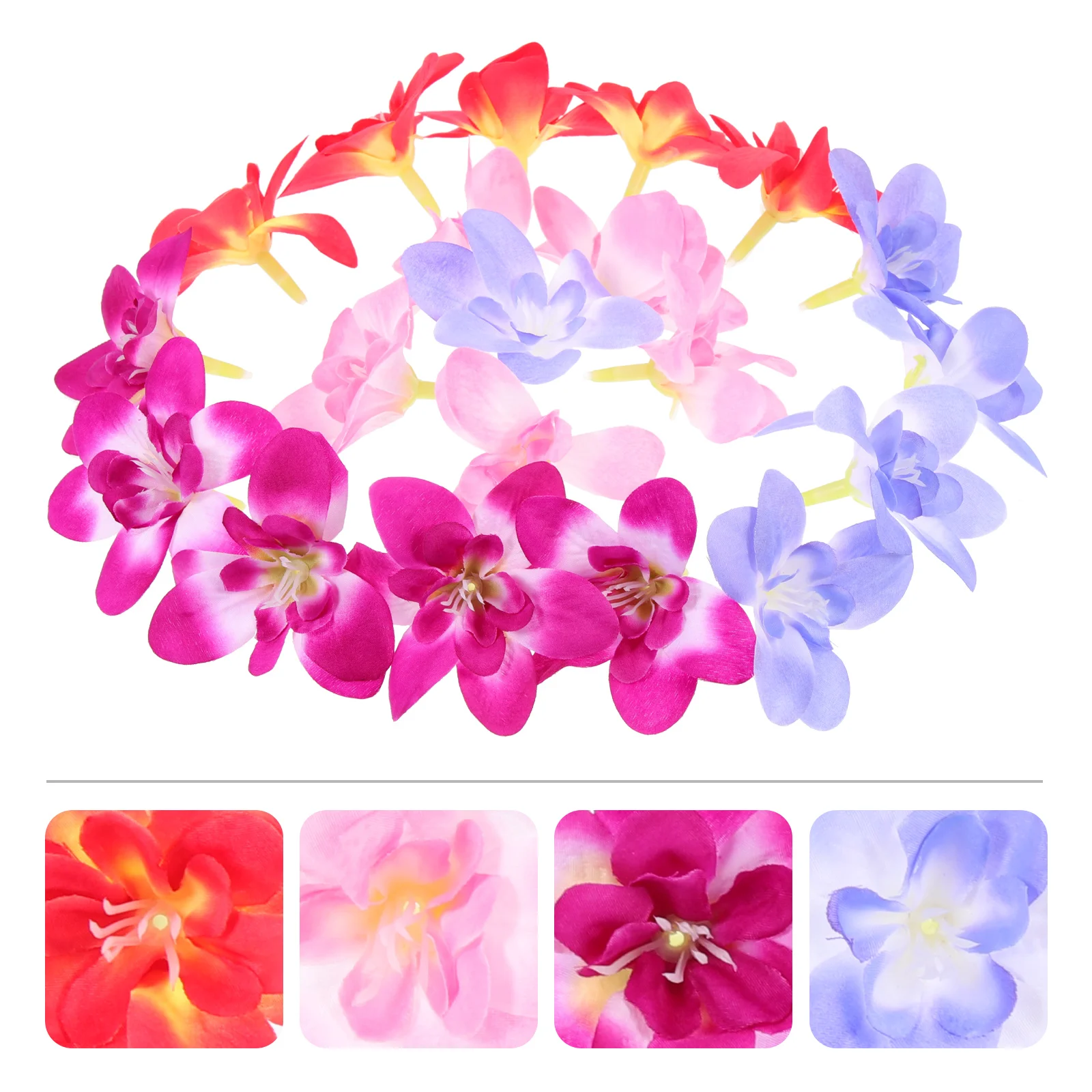 

Flower Plate Heads Artificial Decorations Decoration Flowers Sushi Decor Silk Dish Japanese Sashimiorchid Fake Tank Style