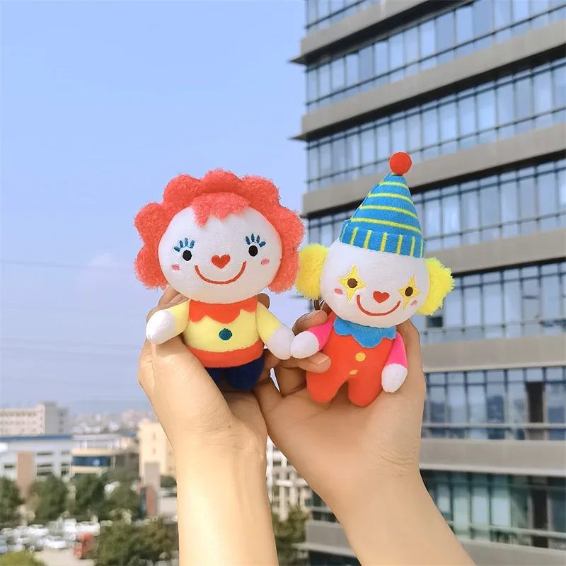 

New Joker Keychain Plush Action Figure Key Chain Doll Pendant Clown Bag Accessories Baby Keyring Toy Student School Bag Ornament