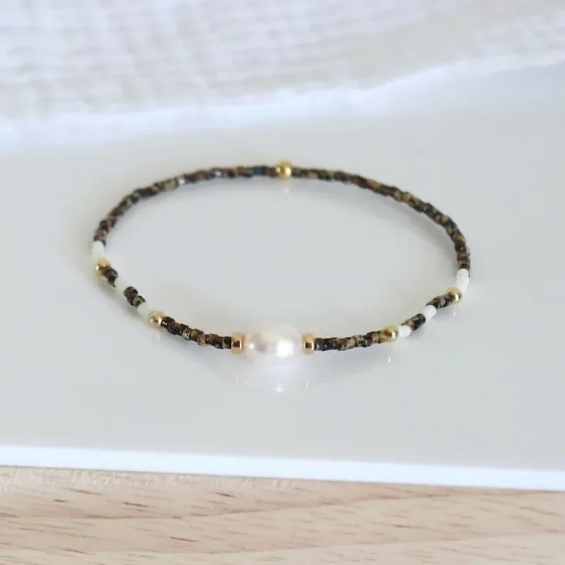 CCGOOD натуральный пресноводный жемчуг браслет Миюки стеклянные бусины Роскошные