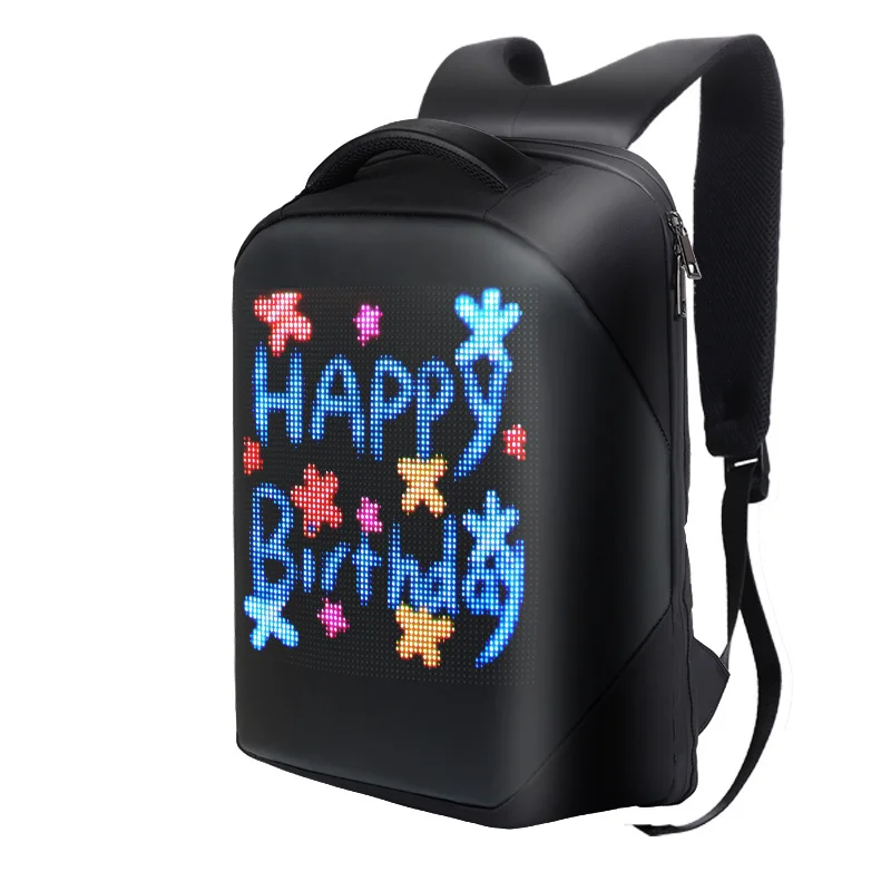 

New 2023 LED Backpack 3.0 Waterproof WiFi Version Smart LED Screen Dynamic Advertising Backpack Cellphone Control Laptop Bag