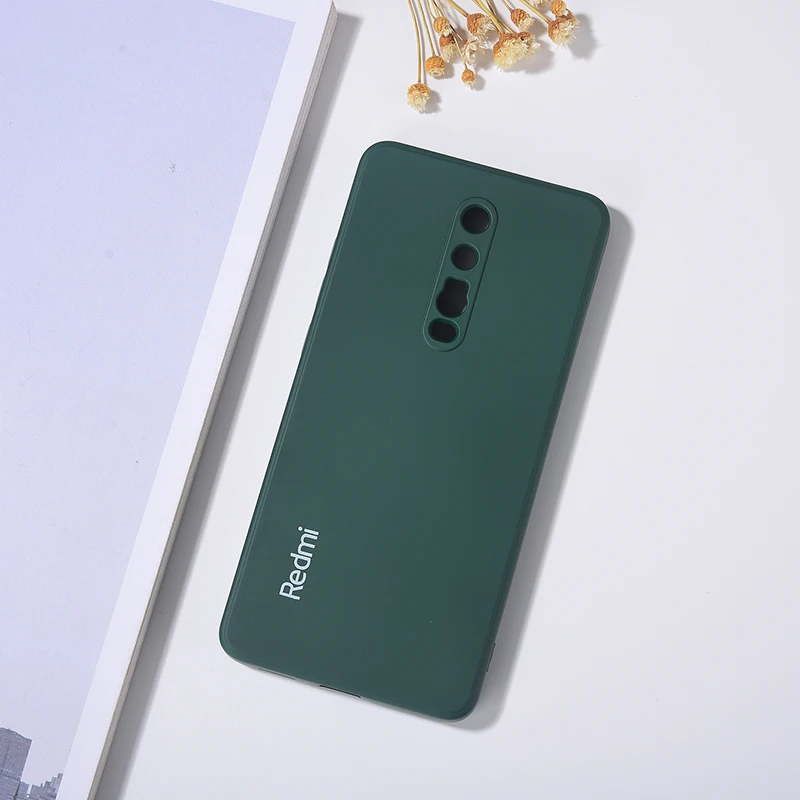 Квадратный жидкий силиконовый чехол для Xiaomi Mi 9T Redmi K20 Pro шелковистая сенсорная