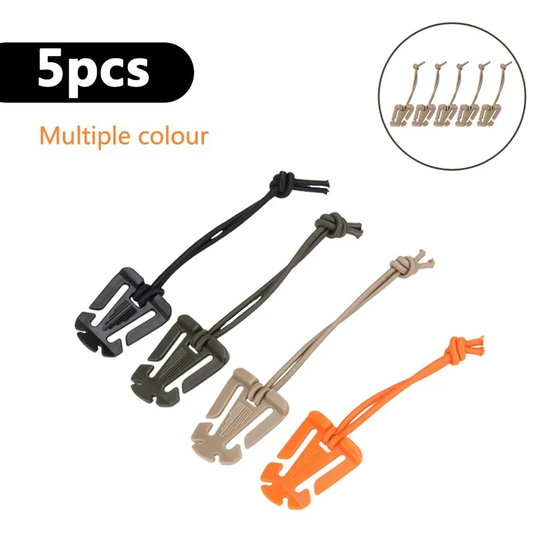 

5pcs New ITW with elastic rope buckle 1 inch webbing finishing fixed buckle coiled line storage webbing clip buckle