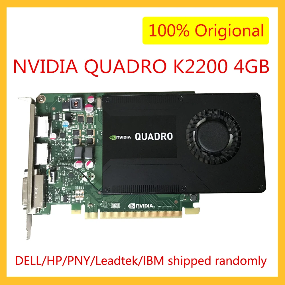 

K2200 4GB PCI-E Video Professional Graphics Card for HP DELL PNY IBM NVIDIA QUADRO for Graphic Design Drawing 3D Modeling