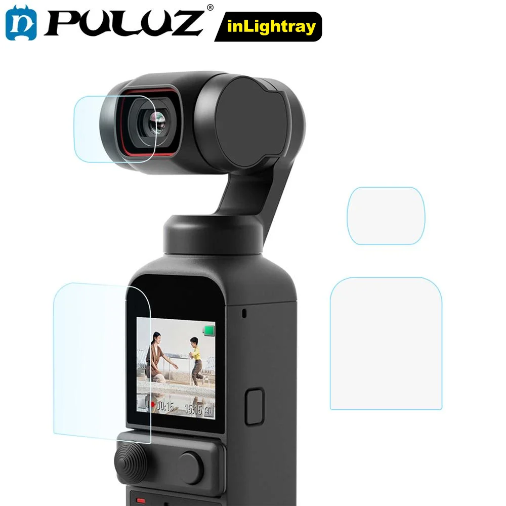PULUZ 9H 2.5D Tempered Glass Lens Protector + Screen Film For DJI OSMO Pocket 2 Camera Gimbal | Protectors