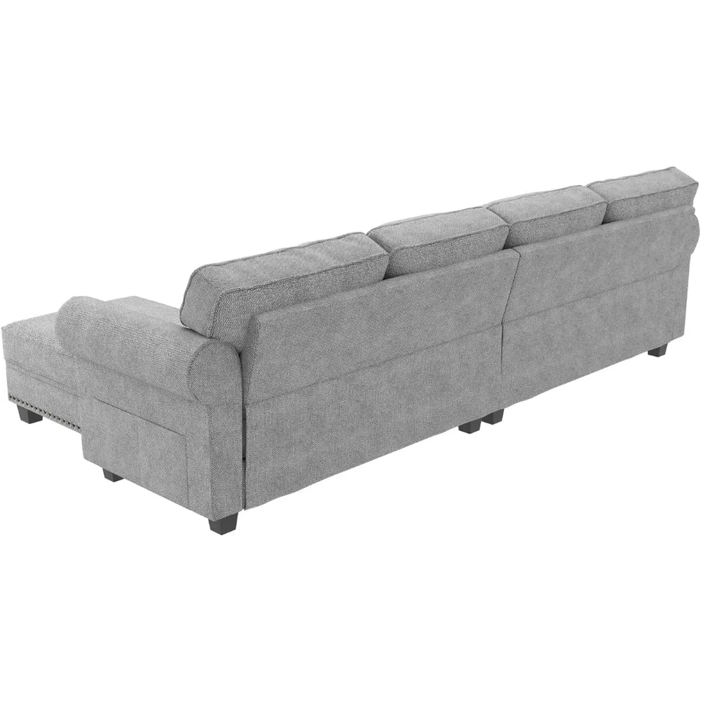 Развлекательный секционный диван Nolany L-образный с двусторонним шезлонгом