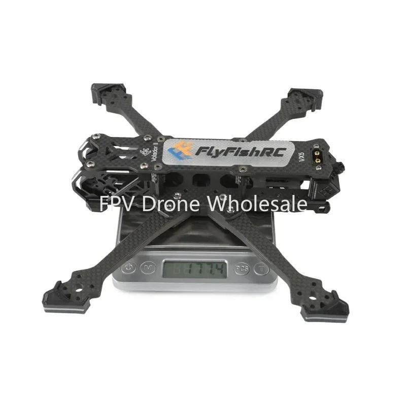 FlyFishRC II VX5 V2 5-дюймовый комплект рамы для фристайла T700 Volador FPV совместимый с
